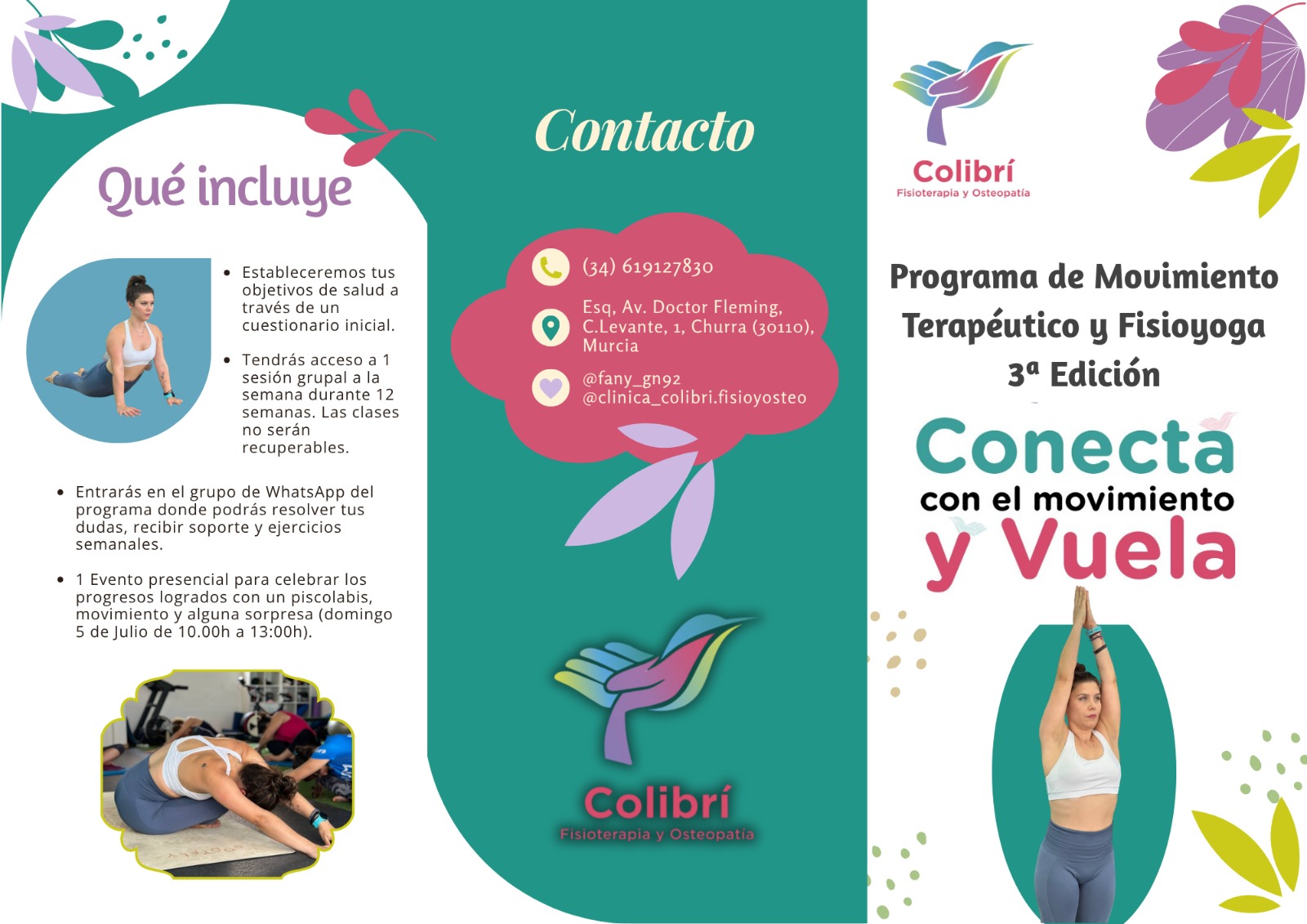 Curso fisioyoga Colibrí Murcia